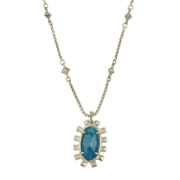 KENDRA SCOTT • Aqua Apatite Brett Slider Necklace - Picture 1 of 6